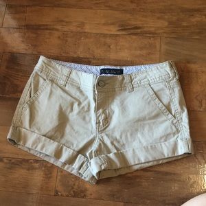 Khaki colored Aeropostale shorts